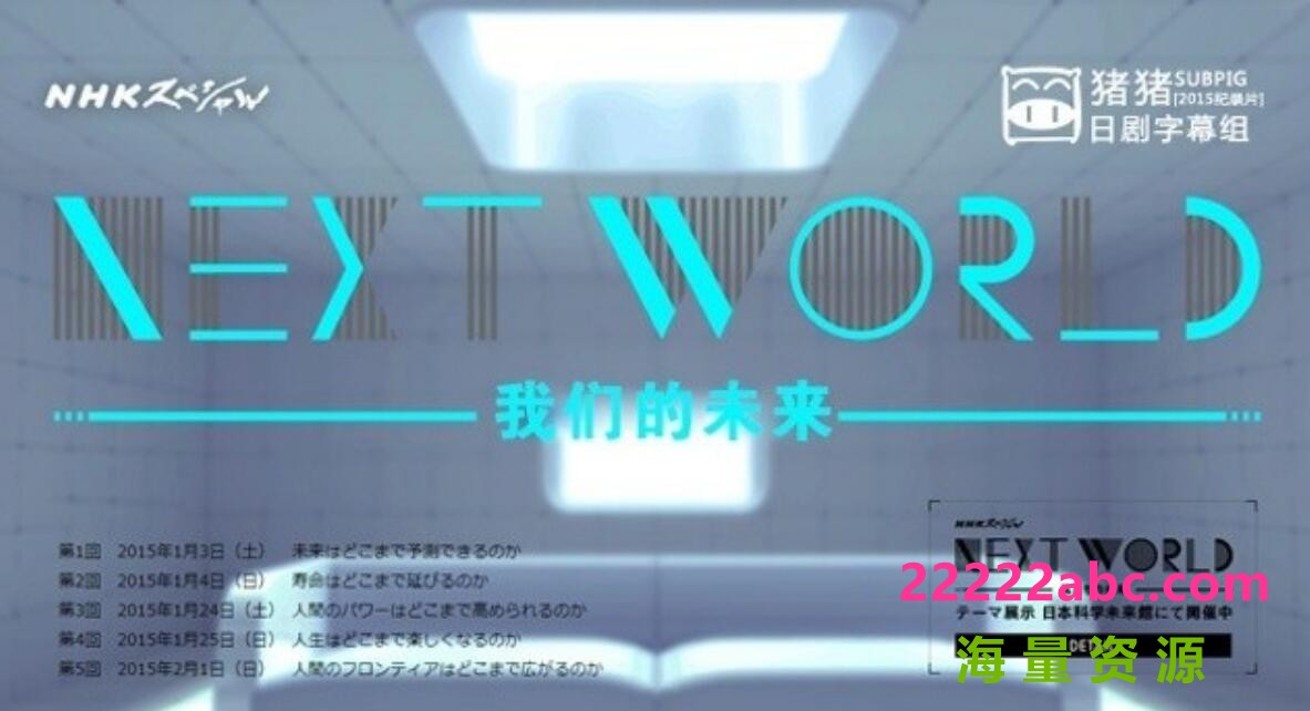 NHK纪录片《我们的未来 Next World》全5集合集 720P高清纪录片